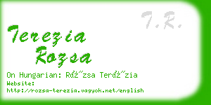 terezia rozsa business card