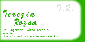 terezia rozsa business card